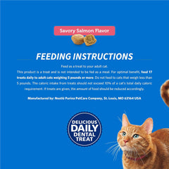 Purina DentaLife Made in USA Facilities Cat Dental Treats, Savory Salmon Flavor - (Pack of 10) 1.8 oz. Pouches