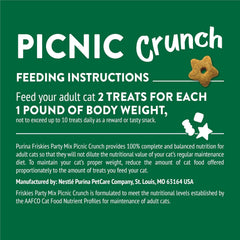 Purina Friskies Cat Treats, Party Mix Picnic Crunch - (Pack of 6) 6 oz. Pouches