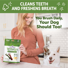 Whimzees Brushzees Dental Dog Treats for Medium Dogs (25-40 lbs)
