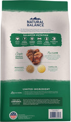 Natural Balance Limited Ingredient Adult Dry Dog Food with Healthy Grains, Lamb & Brown Rice Recipe, 12 Pound (Pack of 1)