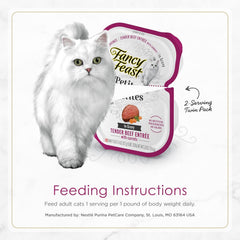 Purina Fancy Feast Gourmet Gravy Wet Cat Food, Petites Tender Beef With Carrots Entree - 2.8 Ounce (Pack of 12)