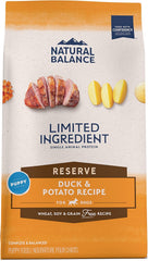 Natural Balance Limited Ingredient Puppy Grain-Free Dry Dog Food, Reserve Duck & Potato Recipe, 22 Pound (Pack of 1)
