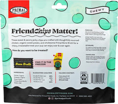 Primal Chicken Jerky Dog Treats Made with Chicken Bone Broth, FriendChips Matter Chewy Dog Treat