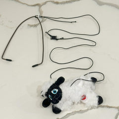SPOT A-Door-Able Baa Baa Sheep Cat Toy - Hanging Lamb with Catnip/Silverine Blend, Soft Fleece, Attaches to Any Door Frame, Engages Cats' Natural Hunting Instincts for Hours of Play