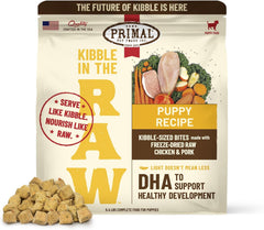 Primal Kibble in The Raw, Freeze Dried Dog Food, Puppy Recipe, Scoop & Serve, Made with Raw Protein, Whole Ingredient Nutrition, Crafted in The USA, Dry Dog Food