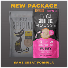 Tiki Cat Solutions Mousse Multipack Wet Cat Food, Fussy, Duck Liver & Egg