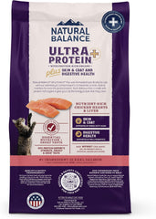 Natural Balance Ultra Protein Plus Dry Cat Food, Skin & Coat and Digestive Health, Real Salmon & Chicken Meal Recipe, 5 lbs.