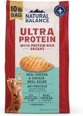 Natural Balance Ultra Protein Dry Cat Food, Real Chicken & Chicken Meal Recipe, 10 lbs.