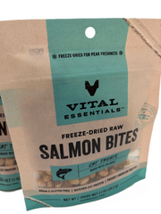 Vital Essentials Freeze Dried Raw Salmon Treats, for Cats, 1.1 oz, Multi-Pack