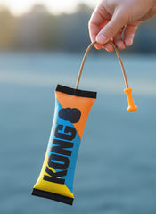 KONG Bunji High-Viz Brightly Colored Bumper - Heavy Duty Firehouse Material Dog Toy