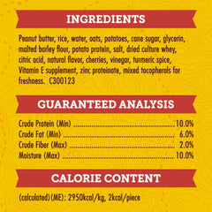 Zukes Mini Naturals Peanut Butter & Oats Recipe Chewy Training Dog Treats - 6oz