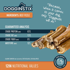 Dogginstix Bully Sticks - Monster, 12in
