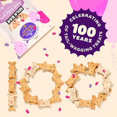 Wellness Old Mother Hubbard Milk Bar P'Nutty B-Day Party Dog Biscuits, Natural Treats, Peanut Butter Flavor with Birthday Icing, 10 oz Bag
