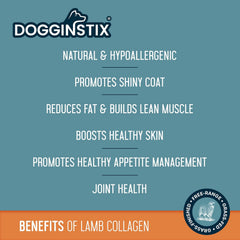 Natural Dog Chew Lamb Collagen Stick Braided12inch Free Range-Grass Fed Lamb-All Natural