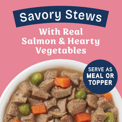 Natural Balance Health Protection Wet Dog Food - Whole Body Health, Easy on Digestion, Salmon Broth, Salmon, Pumpkin & Brown Rice Stew, Digestive Wellness Dog Food, High in Fiber - 12.5oz (Case of 6)