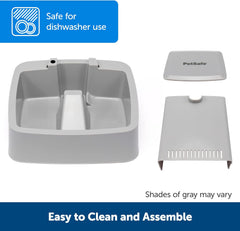 PetSafe Oasys 1/2 Gallon (64 Ounce) Small Pet Fountain - Small Dog and Cat Water Fountain - Dishwasher Safe Filtered Water Dispenser with Flow Control - Easy to Clean - Filters Included