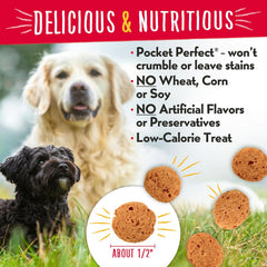 Charlee Bear Crunch Grain Free Dog Treats, Chicken, Pumpkin and Apple, 8 Ounce Resealable Bag, Low Calorie Training Treats for Dogs, Limited Ingredient, Healthy, Crunchy Dog Snacks, Made in USA