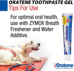 Pet King Brands ZYMOX Oratene Brushless Toothpaste Gel for Dogs and Cats, 2.5oz