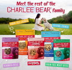 Charlee Bear Crunch Grain Free Dog Treats, Chicken, Pumpkin and Apple, 8 Ounce Resealable Bag, Low Calorie Training Treats for Dogs, Limited Ingredient, Healthy, Crunchy Dog Snacks, Made in USA