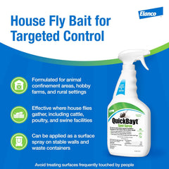 QuickBayt Spot Spray | Premise Spray for Recreational Farms and Rural Environments | Controls Flies | 3oz Bottle
