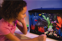 GloFish Fluorescent Plant Multipack 3 Count, Contains Medium Yellow, Large Orange, Large Blue Aquarium Plants