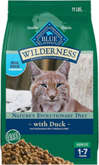 Blue Buffalo Wilderness Duck Supports Health and Wellness High-Protein & Grain-Free Healthy Adult Dry Cat Food