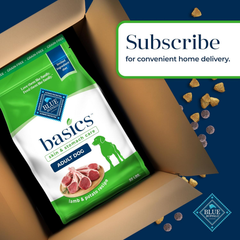 Blue Buffalo Basics Grain-Free Dry Dog Food for Adult Dogs, Limited Ingredient Diet, Lamb Recipe