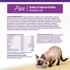 Wellness Complete Health Pate Adult Wet Cat Food, Natural, Protein-Rich, Grain Free (Turkey & Salmon)