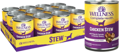 Wellness Complete Health Thick & Chunky Natural Grain Free Canned Wet Dog Food, Chicken Stew