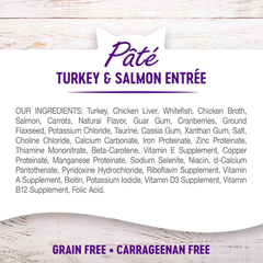Wellness Complete Health Pate Adult Wet Cat Food, Natural, Protein-Rich, Grain Free(Turkey & Salmon)