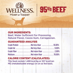 Wellness 95% Beef Natural Wet Grain Free Canned Dog Food
