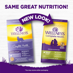 Wellness Complete Health Dry Dog Food, Wholesome Grains, Natural, Healthy Weight Chicken & Peas Recipe