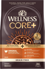 Wellness CORE+ (Formerly RawRev) Natural Grain Free Dry Dog Food, Original Turkey & Chicken with Freeze Dried Turkey