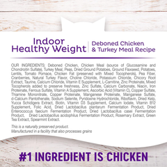 Wellness Complete Health Adult Dry Cat Food for Indoor Cats, Grain Free, Natural, Healthy Weight Chicken & Turkey Meal