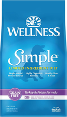 Wellness Simple Natural Limited-Ingredient Grain-Free Dry Dog Food, Easy to Digest for Sensitive Stomachs, Supports Skin & Coat (Turkey and Potato)
