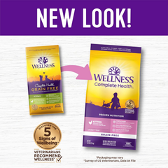 Wellness Complete Health Kitten Dry Cat Food for Indoor and Outdoor Cats, Grain Free, Natural, Chicken & Chicken Meal