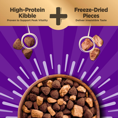 Wellness CORE+ (Formerly RawRev) Dry Dog Food with Freeze Dried Pieces, Wholesome Grains, High Protein, Natural, Beef & Barley Recipe