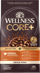 Wellness CORE+ (Formerly RawRev) Natural Grain Free Dry Dog Food, Original Turkey & Chicken with Freeze Dried Turkey
