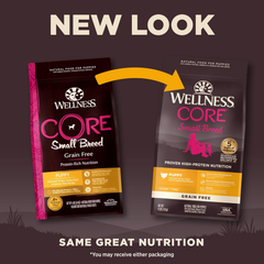 Wellness CORE Grain-Free High-Protein Small Breed Dry Dog Food, Natural Ingredients, Made in USA with Real Meat (Puppy, Turkey)