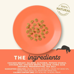 Applaws Natural Chewy Chicken Breast & Salmon Cat Treats 12 / 2 oz
