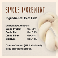 Cadet Premium Grade Beef Hide for Dogs, Long Lasting Rawhide Donut Bone, Single Ingredient Dog Chews, 5 Inch