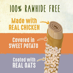 Cadet Smart Hide Rawhide Free Dog Treats – Oat Coated