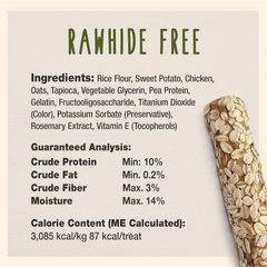 Cadet Smart Hide Rawhide Free Dog Treats – Oat Coated