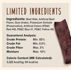 Cadet Premium Grade Beef Hide Chips for Dogs Beef Flavor