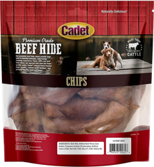 Cadet Premium Grade Beef Hide Chips for Dogs Beef Flavor