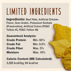 Cadet Premium Grade Beef Hide for Dogs, Rawhide Long Lasting Dog Chews, Chips, Curls & Rolls for Small/Medium/Large Dogs