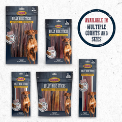 Cadet Bully Hide Sticks for Large Dogs, All-Natural Beef Pizzle, Limited-Ingredient Long-Lasting Dog Chews for Aggressive Chewers