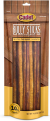 Cadet Bully Hide Sticks for Large Dogs, All-Natural Beef Pizzle, Limited-Ingredient Long-Lasting Dog Chews for Aggressive Chewers