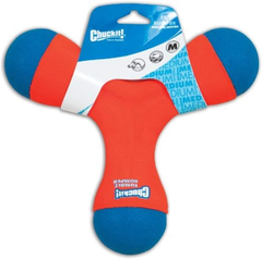 Chuckit! Amphibious Tri-Bumper Fetch Dog Toy, Black