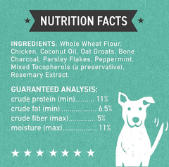Cloud Star Wag More Bark Less Crunchy Dental Dog Treats, Chicken, Bone Charcoal, Parsley & Mint